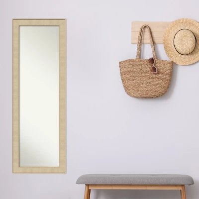 Amanti Art Classic Honey Silver Non-Beveled On The Door Mirror Full Length Mirror, Wall Mirror 52 In. X 18 In 8 Amanti Art Classic Honey Silver Non-Beveled On The Door Mirror Full Length Mirror, Wall Mirror 52 In. X 18 In - Image 6