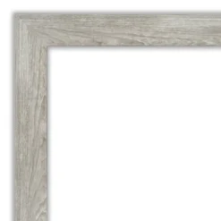 40" X 28" Non-Beveled Dove Gray Wash Narrow Wall Mirror - Amanti Art -Amanti Art GUEST e0fc767f 8fce 4c33 83b7 374d7f499927