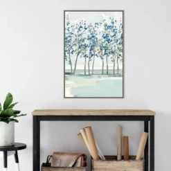 22" X 33" Blue Tree Ridge I By Isabelle Z Framed Canvas Wall Art Gray Wash - Amanti Art -Amanti Art GUEST e3487ebb 6f43 4731 a706 f0d51b7493bf