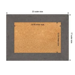 Amanti Art Rustic Plank Framed Corkboard, Natural Cork -Amanti Art GUEST e381913f f0e5 4485 8ab3 8c41921232a3