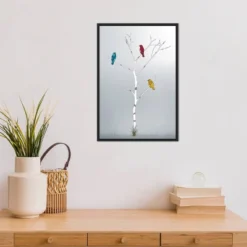 16" X 23" Three In A Tree By Marvin Pelkey Framed Canvas Wall Art - Amanti Art -Amanti Art GUEST e45cdc38 79ca 4299 a3c2 266f8f21574d