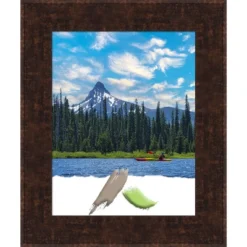 Amanti Art William Mottled Bronze Narrow Picture Frame -Amanti Art GUEST e4a1d954 1da1 4173 8438 e577a6a04cca