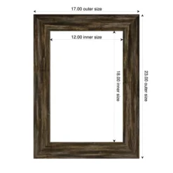 Amanti Art Fencepost Brown Narrow Framed Dry Erase Magnetic Board -Amanti Art GUEST e67b24cd d972 4449 8888 2f193cf78b6a