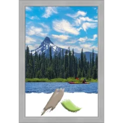 Amanti Art Vista Brushed Nickel Narrow Picture Frame -Amanti Art GUEST e6dd6ff7 960a 44b7 a04b a60ec8b6cd6f