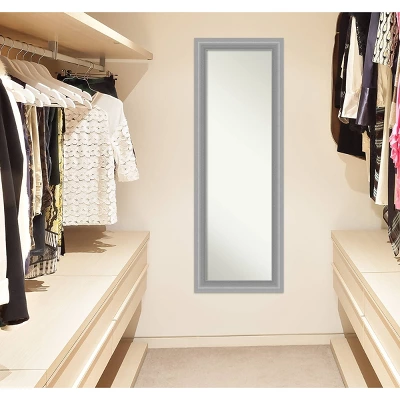 19" X 53" Non-Beveled Peak Polished Nickel Narrow Full Length On The Door Mirror - Amanti Art 8 19" X 53" Non-Beveled Peak Polished Nickel Narrow Full Length On The Door Mirror - Amanti Art - Image 6