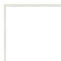 39" X 28" Non-Beveled Lucie Wood Bathroom Wall Mirror White - Amanti Art -Amanti Art GUEST e8785152 b92e 48c9 91d2 04e337af2954
