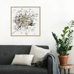 22" X 22" Dabbing Bouquet By Asia Jensen Framed Canvas Wall Art Light Brown - Amanti Art -Amanti Art GUEST e8f935e3 c086 47aa ba7e 87de7ca36a36