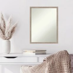 19" X 25" Non-Beveled Hardwood Wedge Whitewash Wood Wall Mirror - Amanti Art 13 19" X 25" Non-Beveled Hardwood Wedge Whitewash Wood Wall Mirror - Amanti Art -Amanti Art GUEST e93db3c8 ad84 4b95 81e9 abdfac438c51