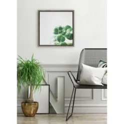 16" X 16" Succulent Simplicity VIII Neutral Framed Canvas Wall Art - Amanti Art -Amanti Art GUEST e984bd42 3feb 4f70 92fd cd614ad90bf4