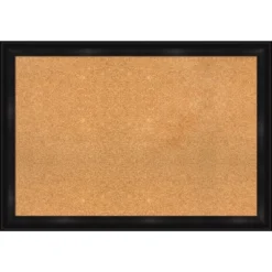 Amanti Art Grand Black Narrow Framed Corkboard, Natural Cork -Amanti Art GUEST e98a527f d630 4200 a163 279a81f407a8