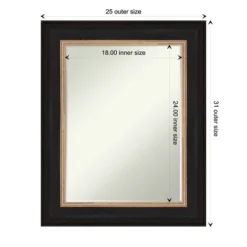Vogue Petite Bevel Bathroom Wall Mirror -Amanti Art GUEST e99a0937 9c28 49cf 9fd3 54fb7d2daf11