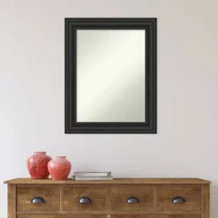 24" X 30" Non-Beveled Shipwreck Black Bathroom Wall Mirror - Amanti Art -Amanti Art GUEST e9f2f7fc 717b 4c79 8997 5436d2b0475b