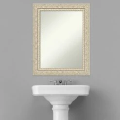 24" X 30" Non-Beveled Fair Baroque Wood Bathroom Wall Mirror Cream - Amanti Art 13 24" X 30" Non-Beveled Fair Baroque Wood Bathroom Wall Mirror Cream - Amanti Art -Amanti Art GUEST eab2ac7b 11b3 4a15 8395 de53a843e988