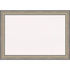 41"x29" Wood Frame White Cork Board Fleur Champagne Silver - Amanti Art: Elegant Bulletin Board, Wall Mounted Presentation Board -Amanti Art GUEST eb027967 1d14 4bba 9dc5 bccc96b4ec34