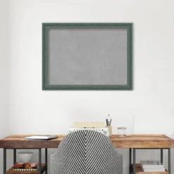 31"x23" Upcycled Framed Magnetic Board Teal/Gray - Amanti Art: Wall Mount, Metal, Office/Home Use -Amanti Art GUEST eb54d957 c2c3 4c4e 9940 34839478ef8b