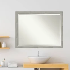 44" X 34" Dove Graywash Framed Bathroom Vanity Wall Mirror - Amanti Art -Amanti Art GUEST eb640463 7744 4776 bfc5 40cd9b3ba1e6