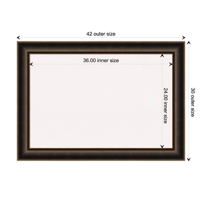 42"x30" Villa Wood Frame White Cork Board Oil Rubbed Bronze - Amanti Art: Wall Mount, Custom Crafted, Bulletin Board 11 42"x30" Villa Wood Frame White Cork Board Oil Rubbed Bronze - Amanti Art: Wall Mount, Custom Crafted, Bulletin Board - Image 9