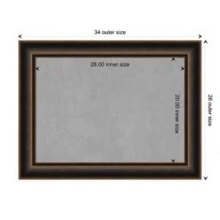 34"x26" Villa Framed Magnetic Board Oil Rubbed Bronze - Amanti Art: Metal, Wall Mount, No Choking Hazard -Amanti Art GUEST eb8222ae 43f2 43f1 ae56 667208f0f7b9