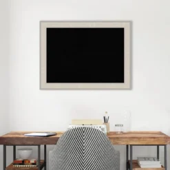 Amanti Art 32"x24" Cottage Wood Frame Black Cork Board White/Silver - : Wall Mounted Bulletin Board, Custom Framed, Home Organization -Amanti Art GUEST ec480f28 65a4 4583 83da 72c5b85ea66b