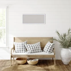 32"x14" Morgan Wood Frame Gray Cork Board White/Blue - Amanti Art -Amanti Art GUEST ec55c786 8254 4a44 9988 cc423549b7f6