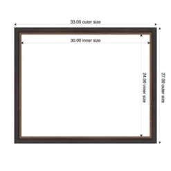 Amanti Art 27"x33" Ashton Black Framed Magnetic Dry Erase Board -Amanti Art GUEST ede6e892 4456 4c4f 9875 fafb615eee25