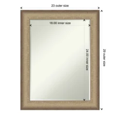 Elegant Brushed Petite Bevel Bathroom Wall Mirror -Amanti Art GUEST ede89ce7 6250 4186 a8c3 c9d0f0c2f2bd
