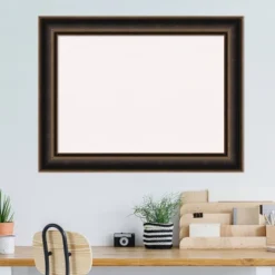 34"x26" Villa Wood Frame White Cork Board Oil Rubbed Bronze - Amanti Art: Bulletin Board, Wall Mounted, No Choking Hazard -Amanti Art GUEST edf2a144 5270 4ca7 af28 a778d164494b