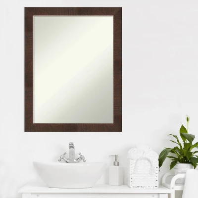 21" X 27" Non-Beveled Wild Wood Brown Narrow Bathroom Wall Mirror - Amanti Art 7 21" X 27" Non-Beveled Wild Wood Brown Narrow Bathroom Wall Mirror - Amanti Art - Image 5