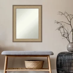 23" X 29" Non-Beveled Elegant Bathroom Wall Mirror Brushed Bronze - Amanti Art -Amanti Art GUEST ee438d80 4a68 461f ad92 409ed5fee1e8 1