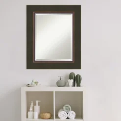 Amanti Art Milano Bronze Beveled Wood Bathroom Wall Mirror -Amanti Art GUEST ee5cb5e2 39b1 4e26 9fb4 e2a9991d3d74