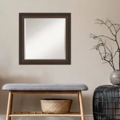 25" X 25" Beveled Lara Bronze Wood Wall Mirror - Amanti Art 15 25" X 25" Beveled Lara Bronze Wood Wall Mirror - Amanti Art -Amanti Art GUEST eed78be6 4d21 4019 bc79 858e8e09be5a