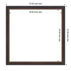 Amanti Art 27"x27" Ashton Black Framed Magnetic Dry Erase Board -Amanti Art GUEST ef16d258 d40b 4238 8f39 d1cf4f3d63de