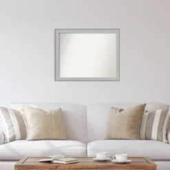 31" X 25" Non-Beveled Bel Volto Silver Wood Wall Mirror - Amanti Art -Amanti Art GUEST ef2b3e6c e6e9 4513 ac81 ea0209411521