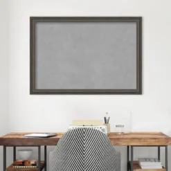 39"x27" Upcycled Framed Magnetic Board Brown/Gray - Amanti Art -Amanti Art GUEST ef8cce6d 390f 404c 8ad6 7da7ff73b19e