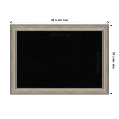 Amanti Art 41"x29" Wood Frame Black Cork Board Fleur Champagne Silver : Wall Mount -Amanti Art GUEST efc283f7 f083 4cea 8a65 7f4582cb4030