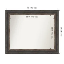 Amanti Art Bark Rustic Non-Beveled Bathroom Wall Mirror -Amanti Art GUEST f0a06684 c0ff 44ff ba1a 606d0dfc7f98