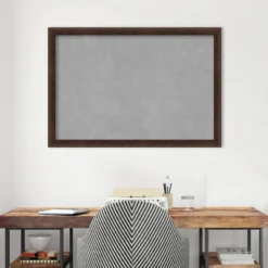 39"x27" Narrow Framed Magnetic Board Warm Walnut - Amanti Art: Metal Wall Mount, Office Decor, No Choking Hazard -Amanti Art GUEST f18a6c6f f6cf 47ee 9936 c2ff8ff88da4