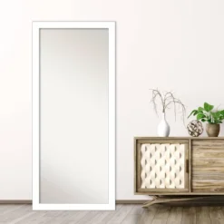 28" X 64" Wedge Framed Full Length Floor/Leaner Mirror White - Amanti Art 11 28" X 64" Wedge Framed Full Length Floor/Leaner Mirror White - Amanti Art -Amanti Art GUEST f1f008bc afac 4a63 b492 5d4eaf174762