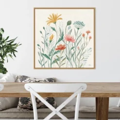 22" X 22" Wildflower Vibes III By Janelle Penner Framed Canvas Wall Art Light Brown - Amanti Art -Amanti Art GUEST f29aea69 892d 4f88 822d bbbdf2550518