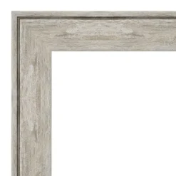 25" X 25" Crackled Metallic Framed Wall Mirror Silver - Amanti Art -Amanti Art GUEST f377d33c 54c2 4cf2 ba5b 249d4113edca