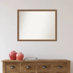 30" X 24" Non-Beveled Antique Bronze Wood Wall Mirror - Amanti Art -Amanti Art GUEST f4159ae6 2a26 4ceb acfe 65f3b9c7d122