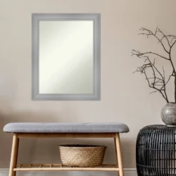 22" X 28" Non-Beveled Flair Polished Nickel Wall Mirror - Amanti Art -Amanti Art GUEST f497c3c8 1c94 48c7 b385 8ccbcb00c225