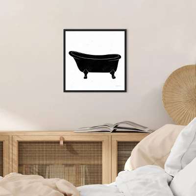 16" X 16" Bathroom Puns I No Words By Becky Thorns Framed Canvas Wall Art Black - Amanti Art 6 16" X 16" Bathroom Puns I No Words By Becky Thorns Framed Canvas Wall Art Black - Amanti Art - Image 4