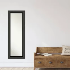 19" X 53" Non-Beveled Tuxedo Black Full Length On The Door Mirror - Amanti Art 16 19" X 53" Non-Beveled Tuxedo Black Full Length On The Door Mirror - Amanti Art -Amanti Art GUEST f5017997 57a1 4a05 92c4 e7db65f634b8