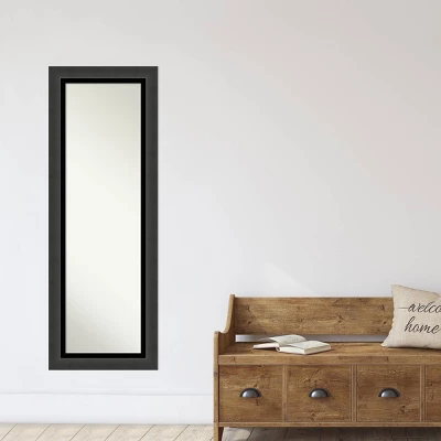 19" X 53" Non-Beveled Tuxedo Black Full Length On The Door Mirror - Amanti Art 9 19" X 53" Non-Beveled Tuxedo Black Full Length On The Door Mirror - Amanti Art - Image 7