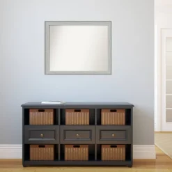 31" X 25" Non-Beveled Bel Volto Silver Wood Wall Mirror - Amanti Art -Amanti Art GUEST f606b9f7 63b3 4881 ab13 90be976f354e