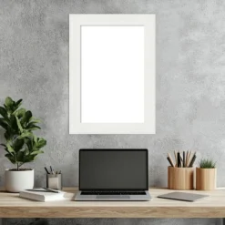 Amanti Art Vanity White Narrow Framed Dry Erase Magnetic Board -Amanti Art GUEST f7bbf0d5 a913 44e1 b31c e81b3b5fcc10