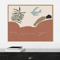 28" X 22" Other Land I By Melissa Wang Framed Canvas Wall Art Light Brown - Amanti Art -Amanti Art GUEST f7d2b1d4 2462 4eb6 891e 9e0c5eda9c4d