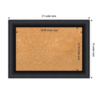 Amanti Art Nero Black Wood Framed Corkboard, Natural Cork 5 Amanti Art Nero Black Wood Framed Corkboard, Natural Cork - Image 3