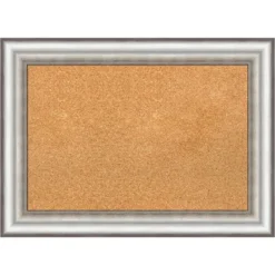 Amanti Art Salon Silver Framed Corkboard, Natural Cork -Amanti Art GUEST f8396a44 1bb6 4662 88ef 051af159ffed